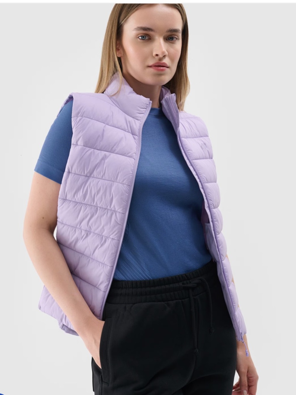 LOFT Lavender Quilted Puffer Vest